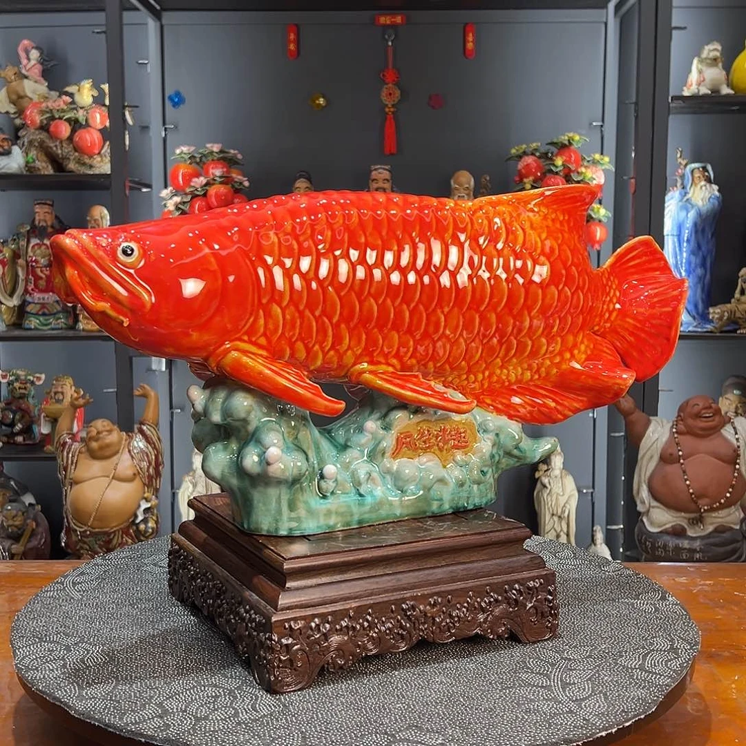 陶特大金龙鱼石湾陶艺