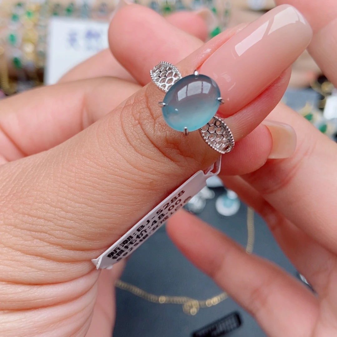 翡翠银S925镶嵌戒指4