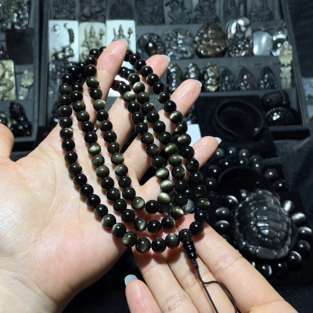 小****黑曜岩未镶嵌珠宝奇石