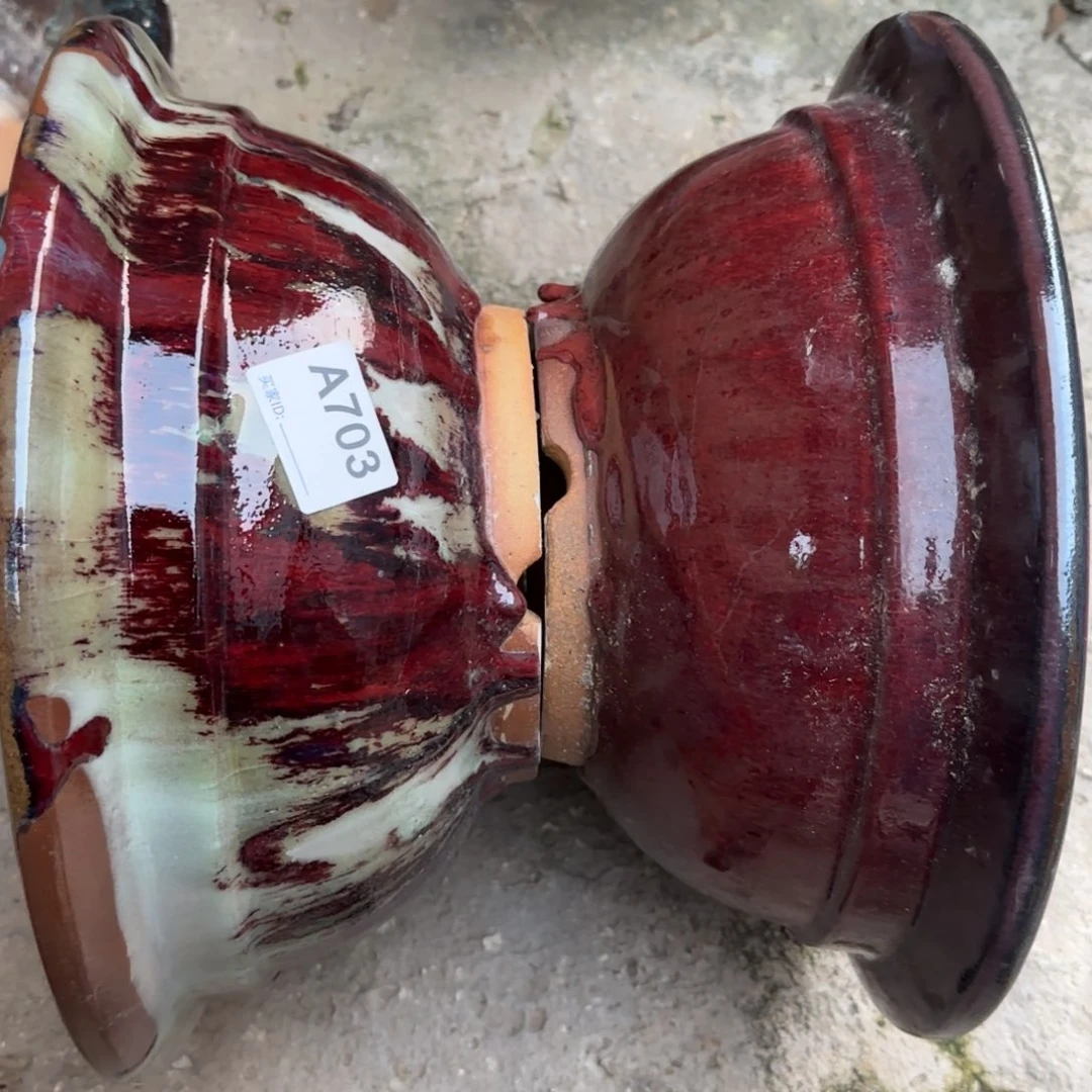 紫砂花盆九****Q703    瑕疵品