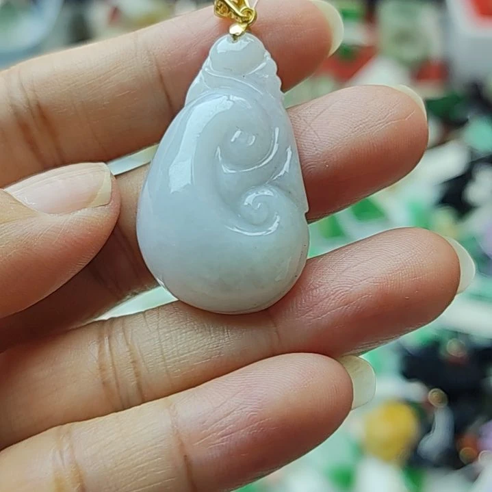 翡翠银S925镶嵌颈饰5