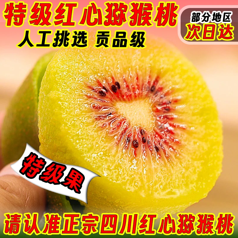 红心猕猴桃奇异果应季家庭装新鲜水果24枚大果四川蒲江当季水果