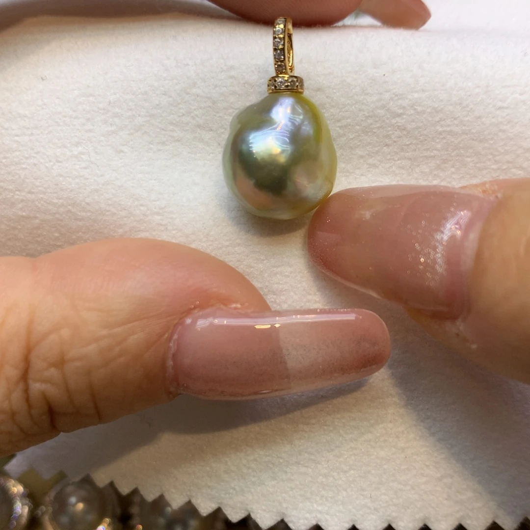 颈饰银S925镶嵌海水珍珠