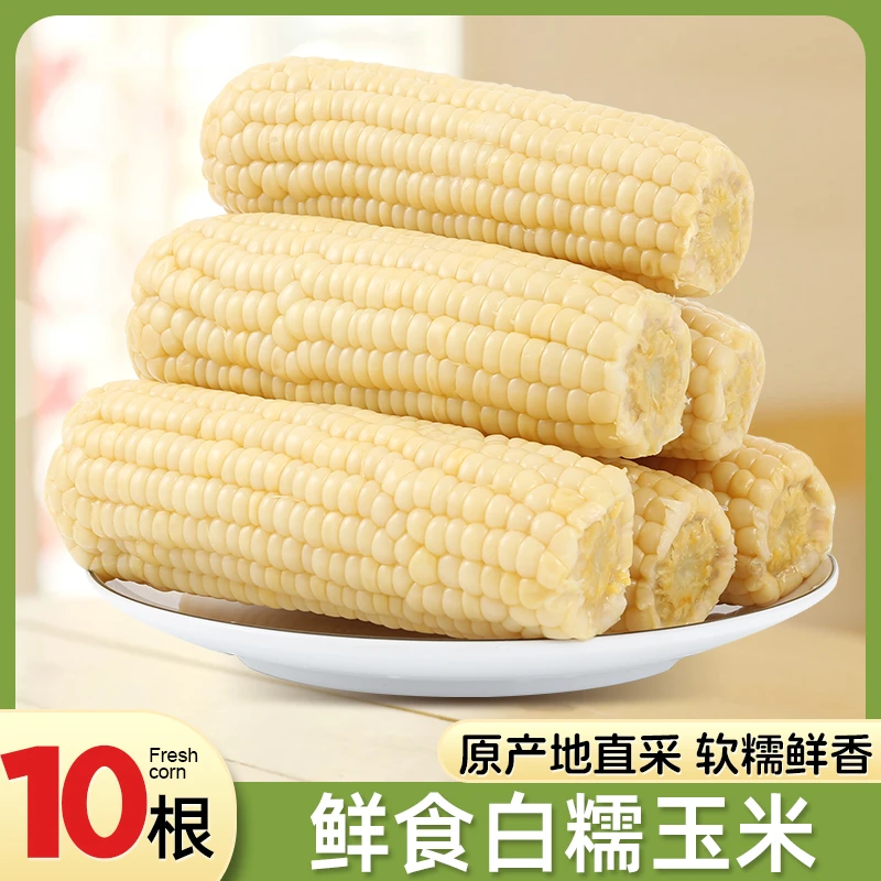 【恋糯】2024头茬白糯玉米软糯香甜真空10支/2500g口感为主不比大小