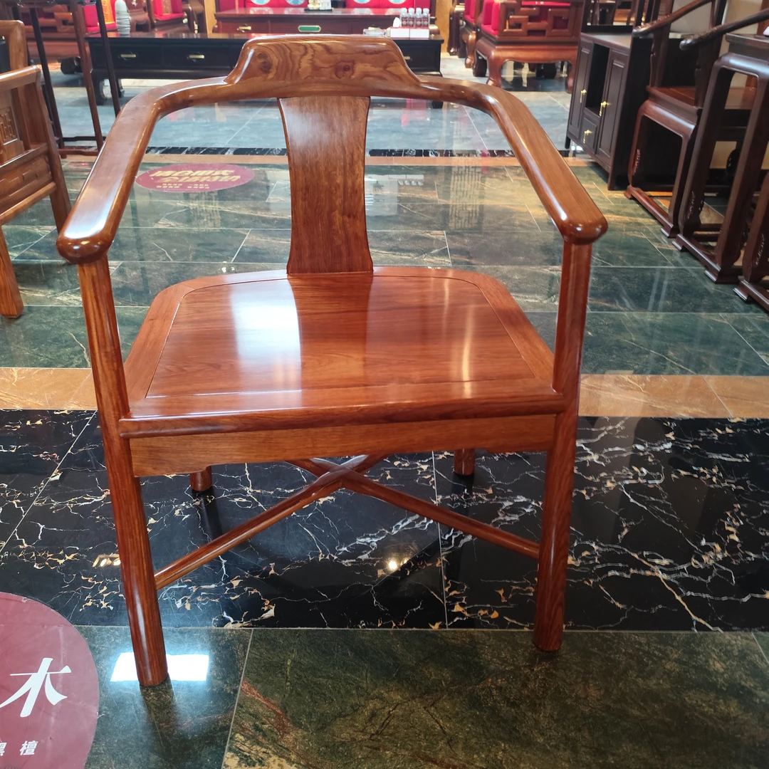 圈椅刺猬紫檀坐高40国标红木