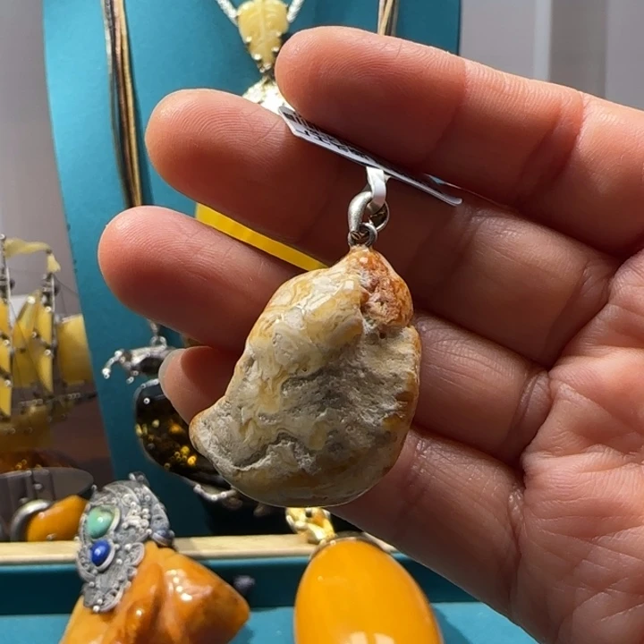 琥珀未镶嵌手链波兰设计款琥珀蜜蜡