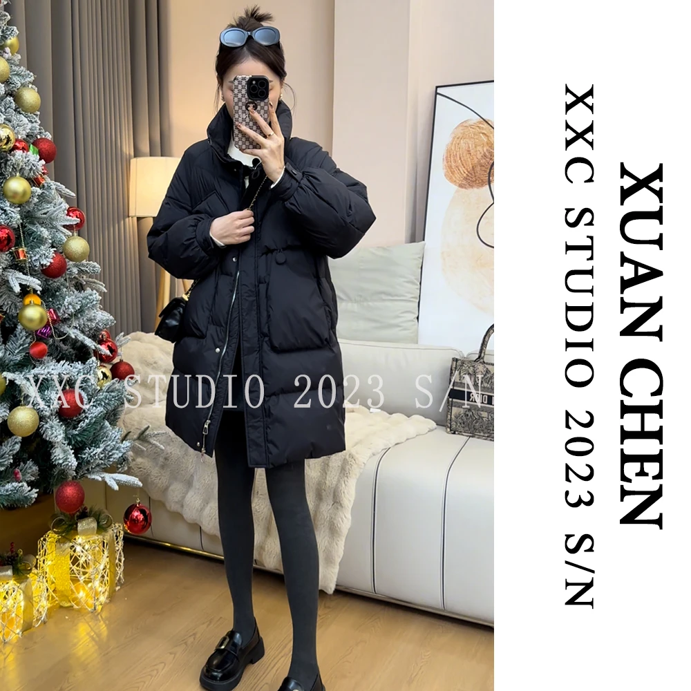 【香丽雪】冬季加厚小个子女士纯色外套时尚90白鸭绒羽绒服#120630