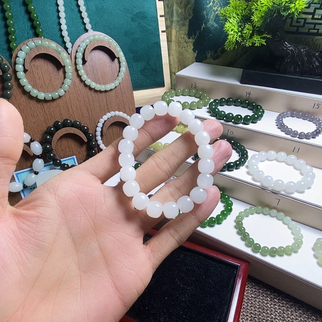 和田玉未镶嵌手链