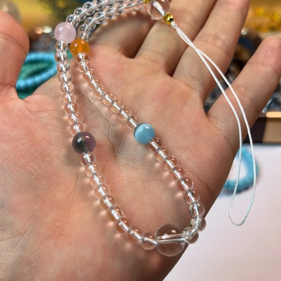 【闪购商品】水晶手链未镶嵌多宝手机挂