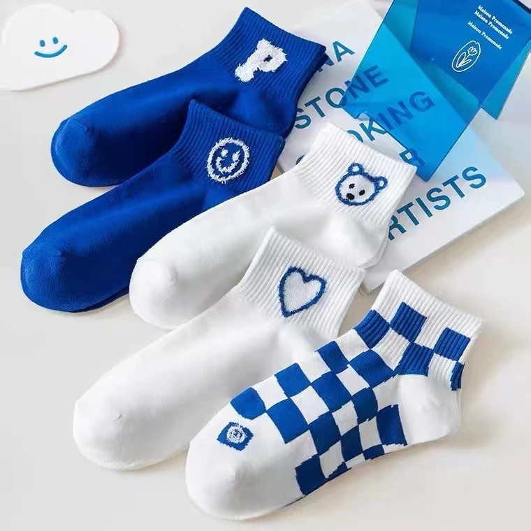 短袜子女学生简约低帮浅口短袜 卡通流行春夏季韩版ins薄款潮流袜