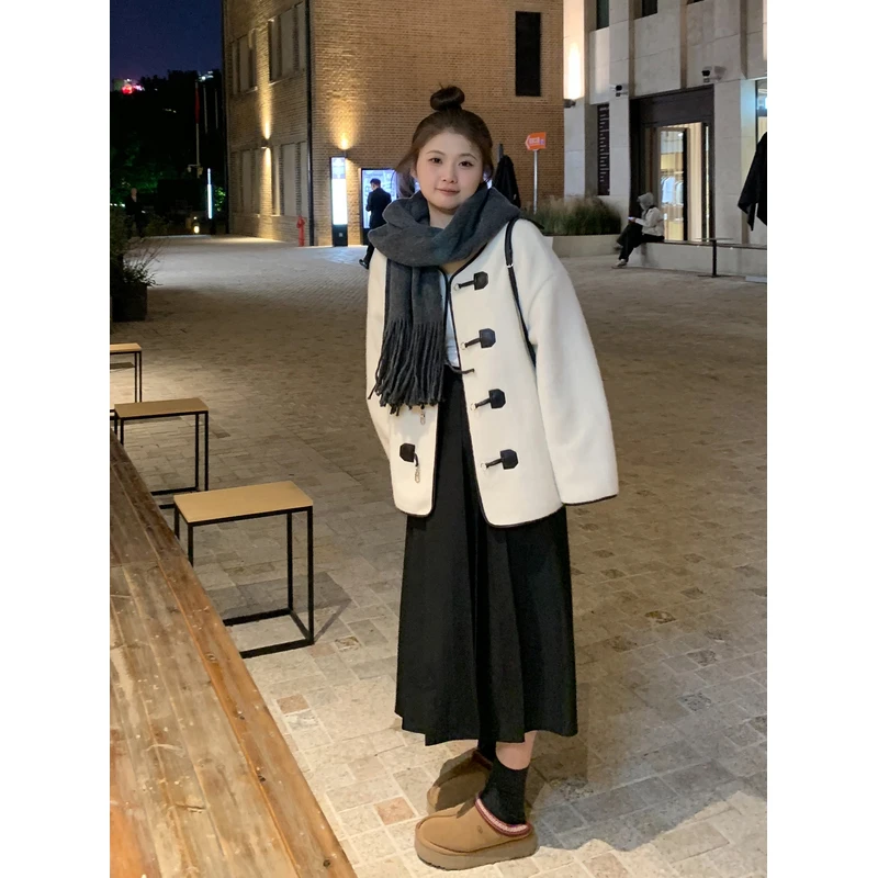 【ALINDM年终大清仓】胖mm气质宽松200斤外套大衣AS25127