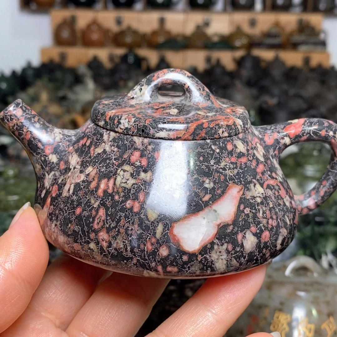 梅花玉红梅石瓢壶微瑕不售后