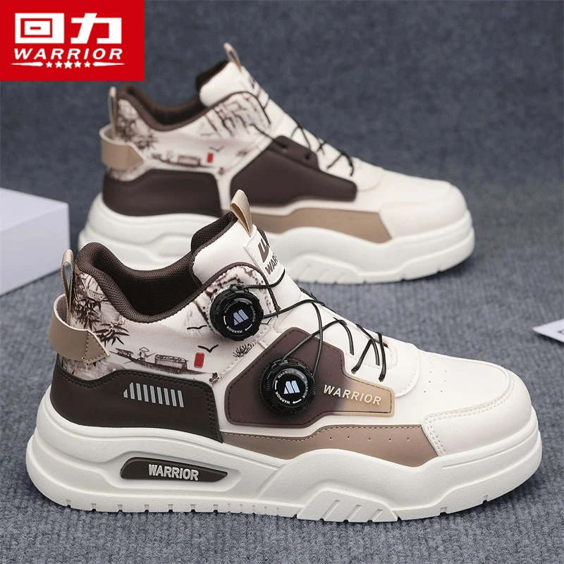 回力男鞋2025冬季增高高帮保暖休闲运动户外免系鞋子防滑工装鞋