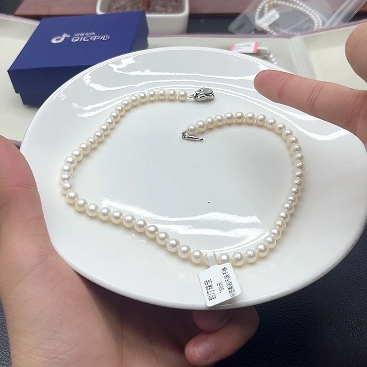 淡水珍珠钛钢珍珠项链3