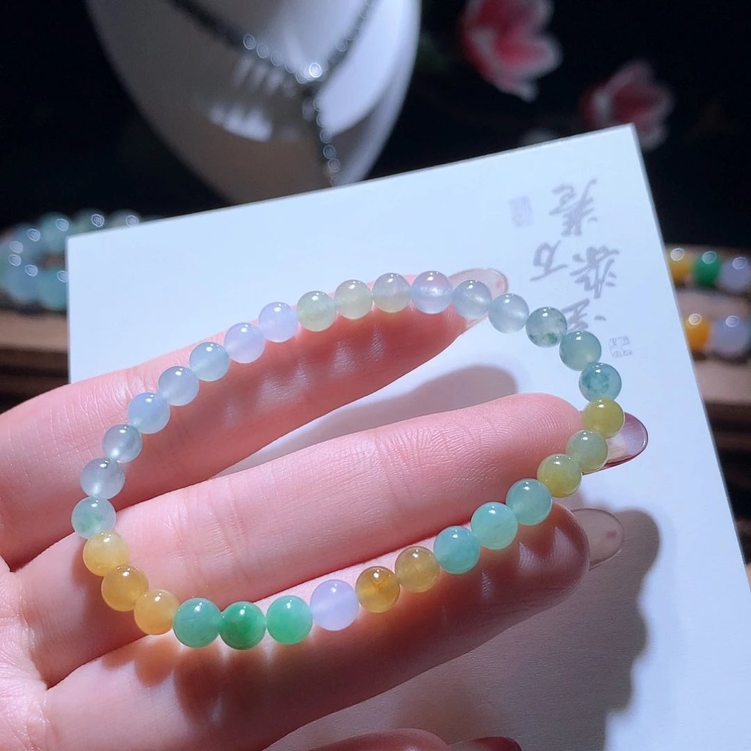 翡翠手串未镶嵌卡5多巴胺
