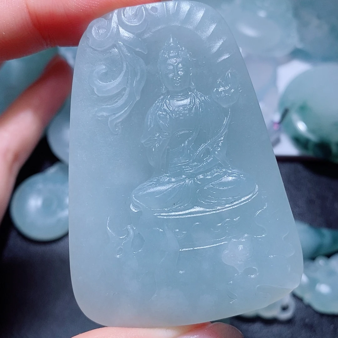 定制翡翠未镶嵌毛货付款后联系客服确认抛光
