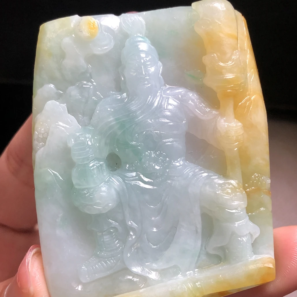 缅甸翡翠A货挂件【毛货定制未抛光无鉴赏期】