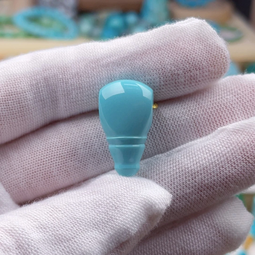 未镶嵌绿松石珠宝奇石12.1mm