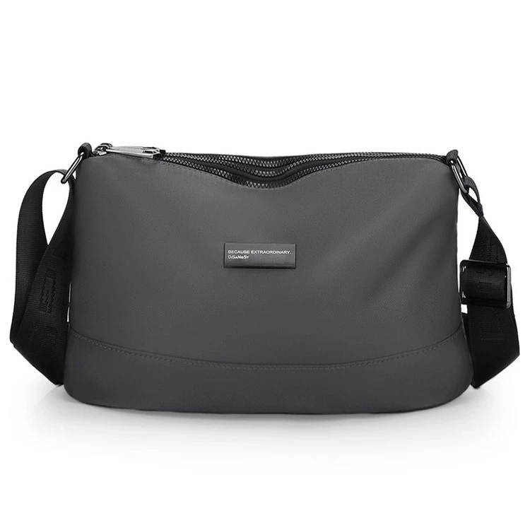 实用多功能户外单肩斜挎包2025新款休闲潮流男士牛津布横款简约