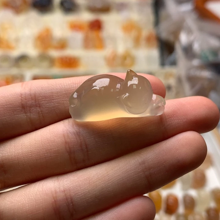 玛瑙/玉髓未镶嵌玛瑙趴趴猫1