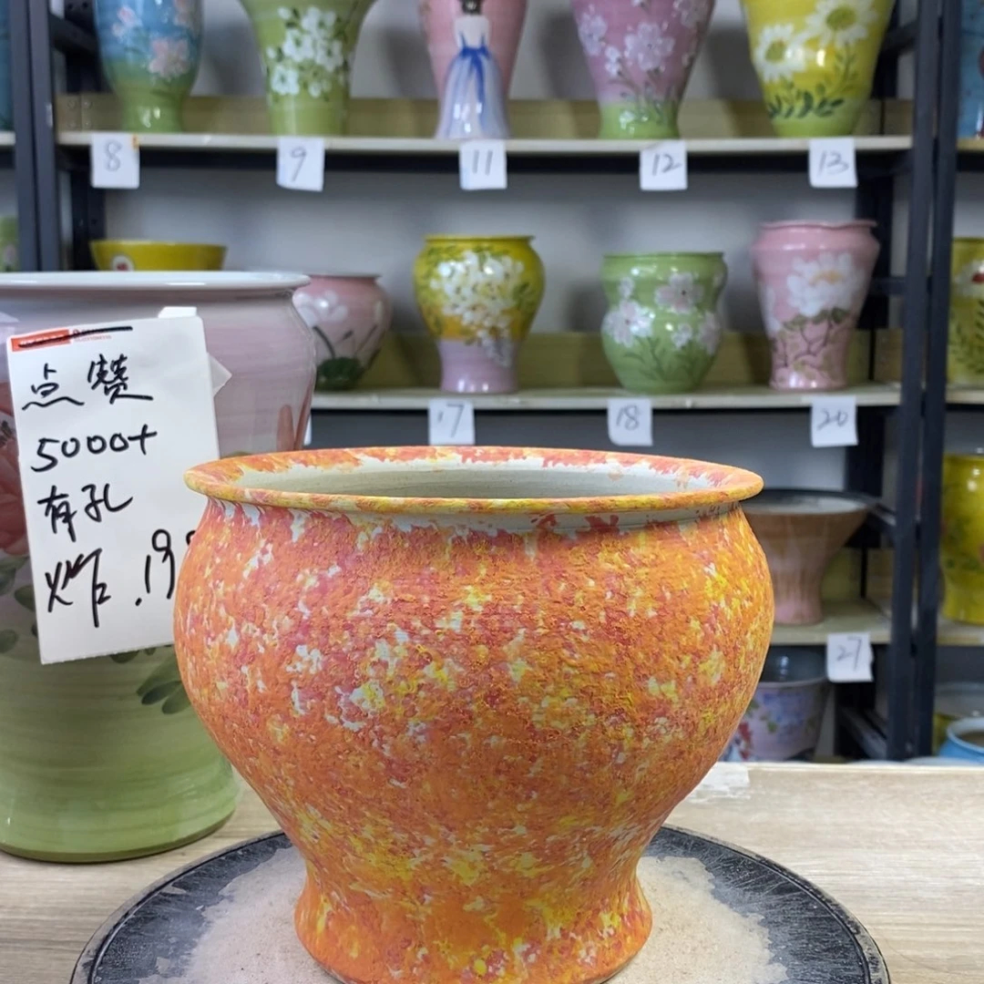 景德镇手工手绘陶瓷花盆