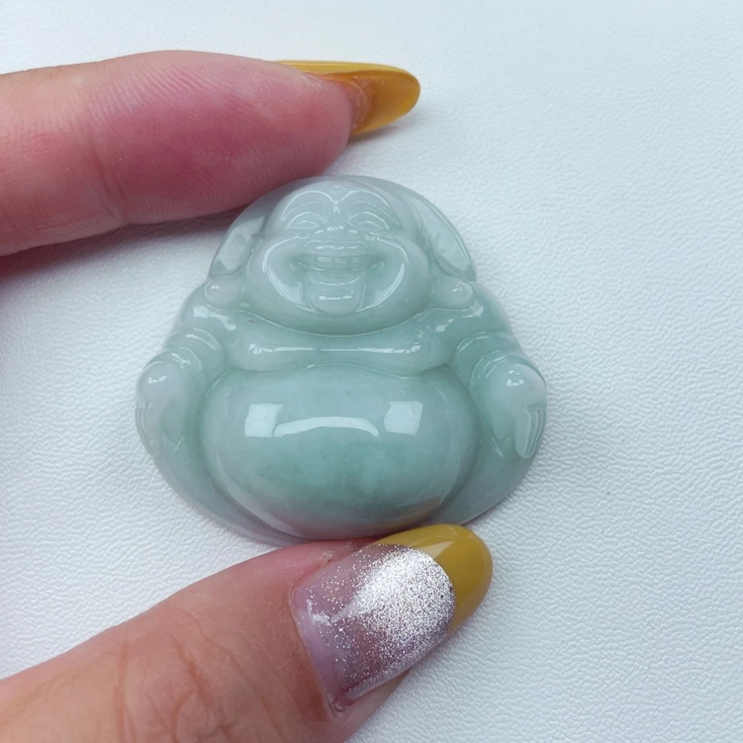 翡翠未镶嵌颈饰35尺寸佛公厚装