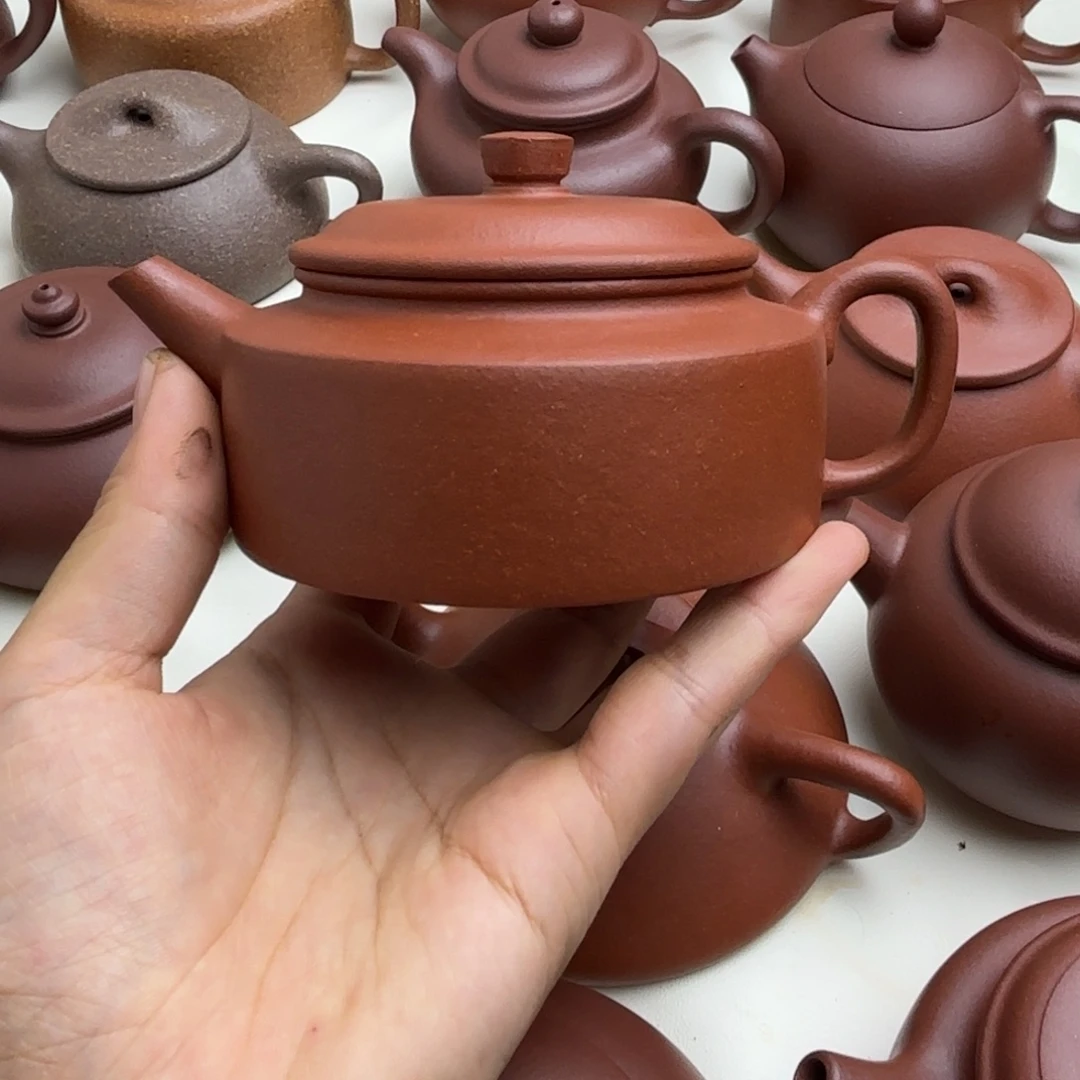 茶壶紫砂红降坡德中150cc微瑕