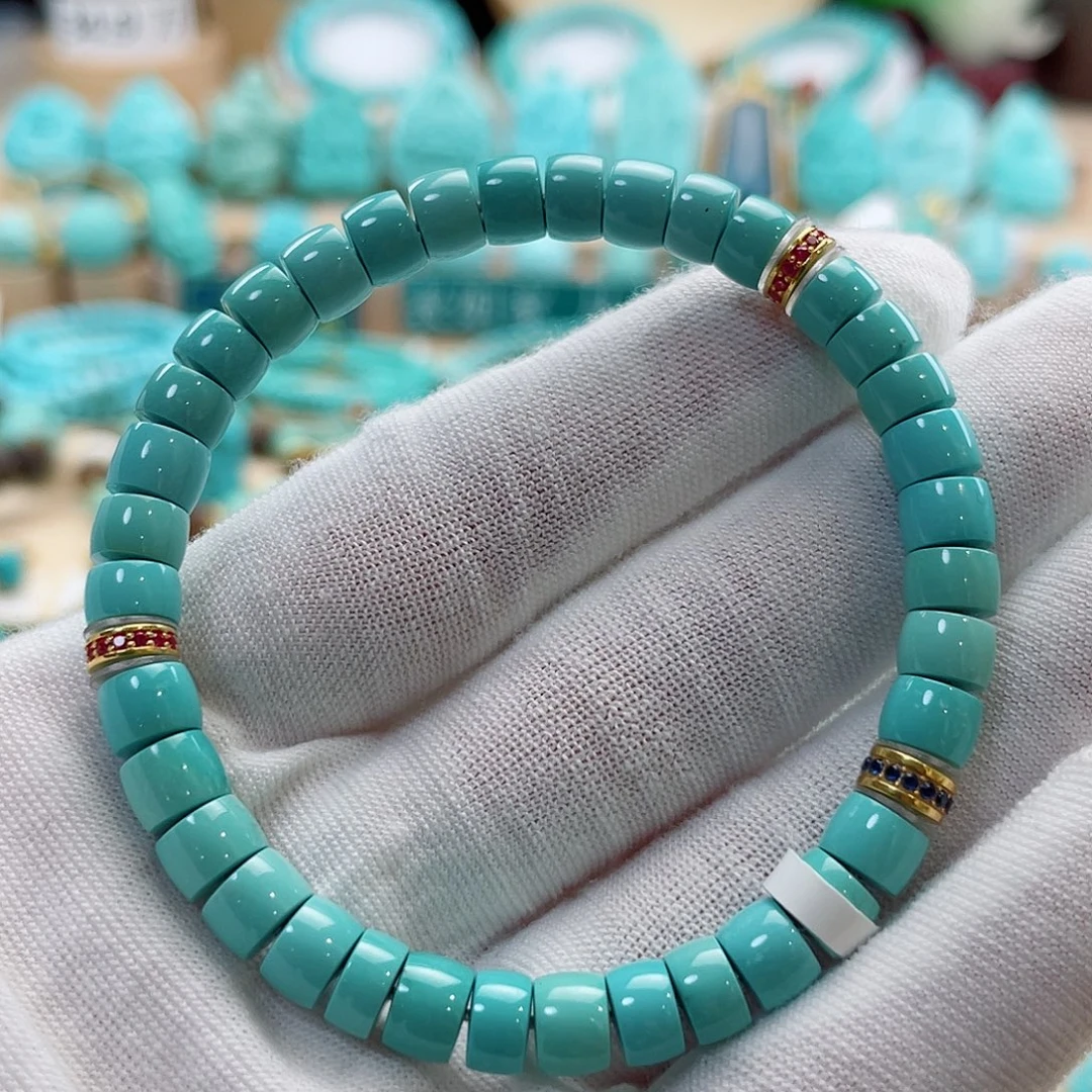 绿松石18K金镶嵌珠宝奇石6.4