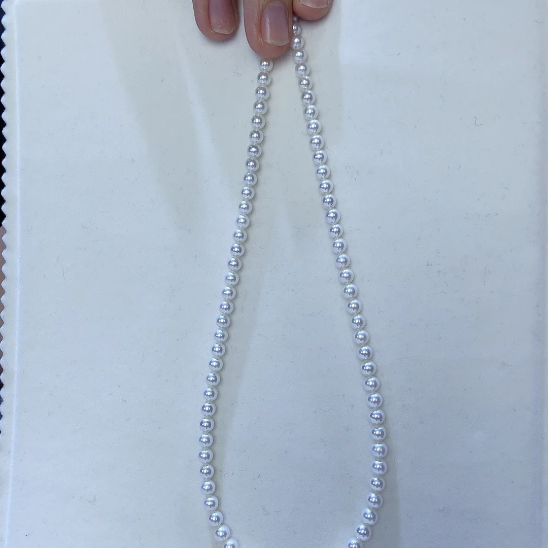淡水珍珠颈饰银S925镶嵌颗粒珠4.5-5sgys