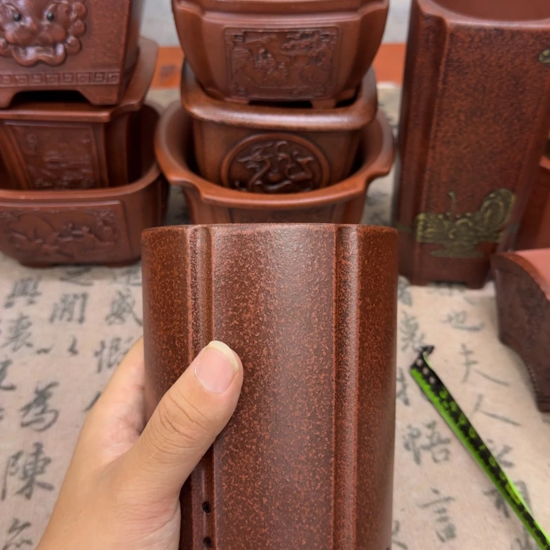 紫砂花盆宜兴紫砂正品9.5x13