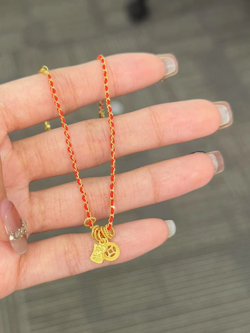 足金999 招招盘缠红绳