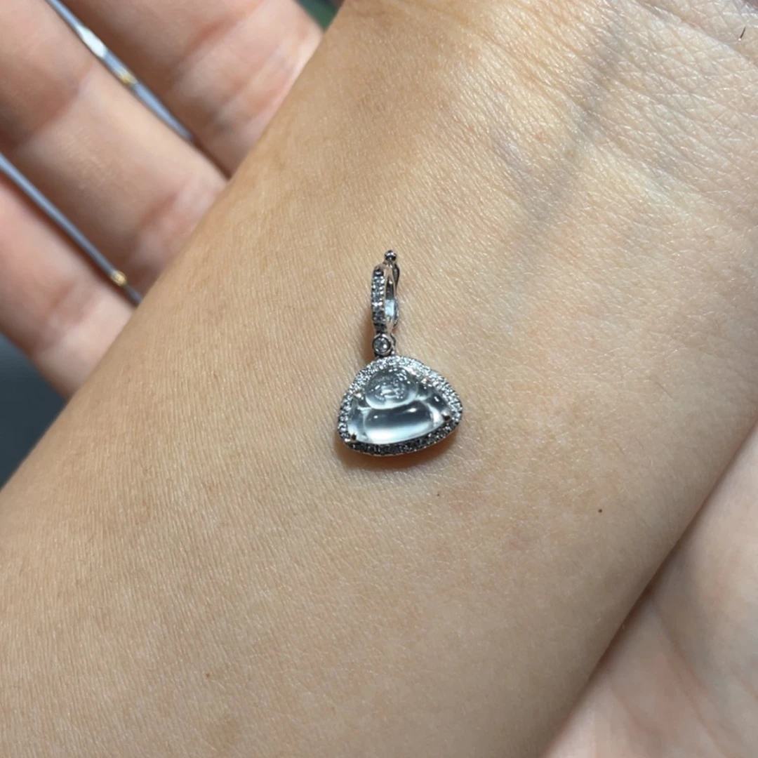 【闪购商品】翡翠18K金镶嵌吊坠(不含链)呆**1