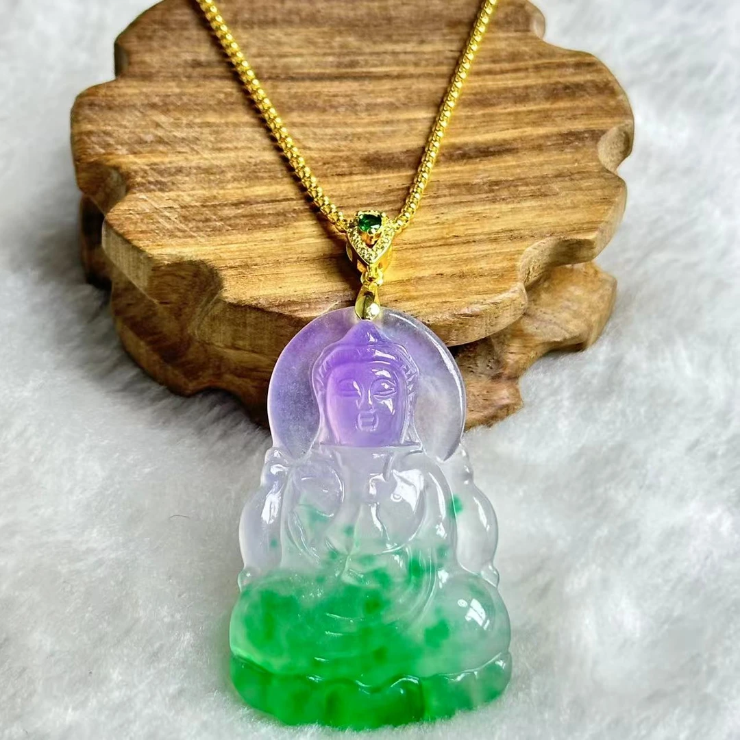 紫绿观音时尚吊坠美观大气美轮美奂