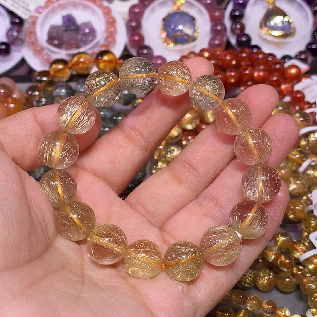 未镶嵌手链水晶金发晶13