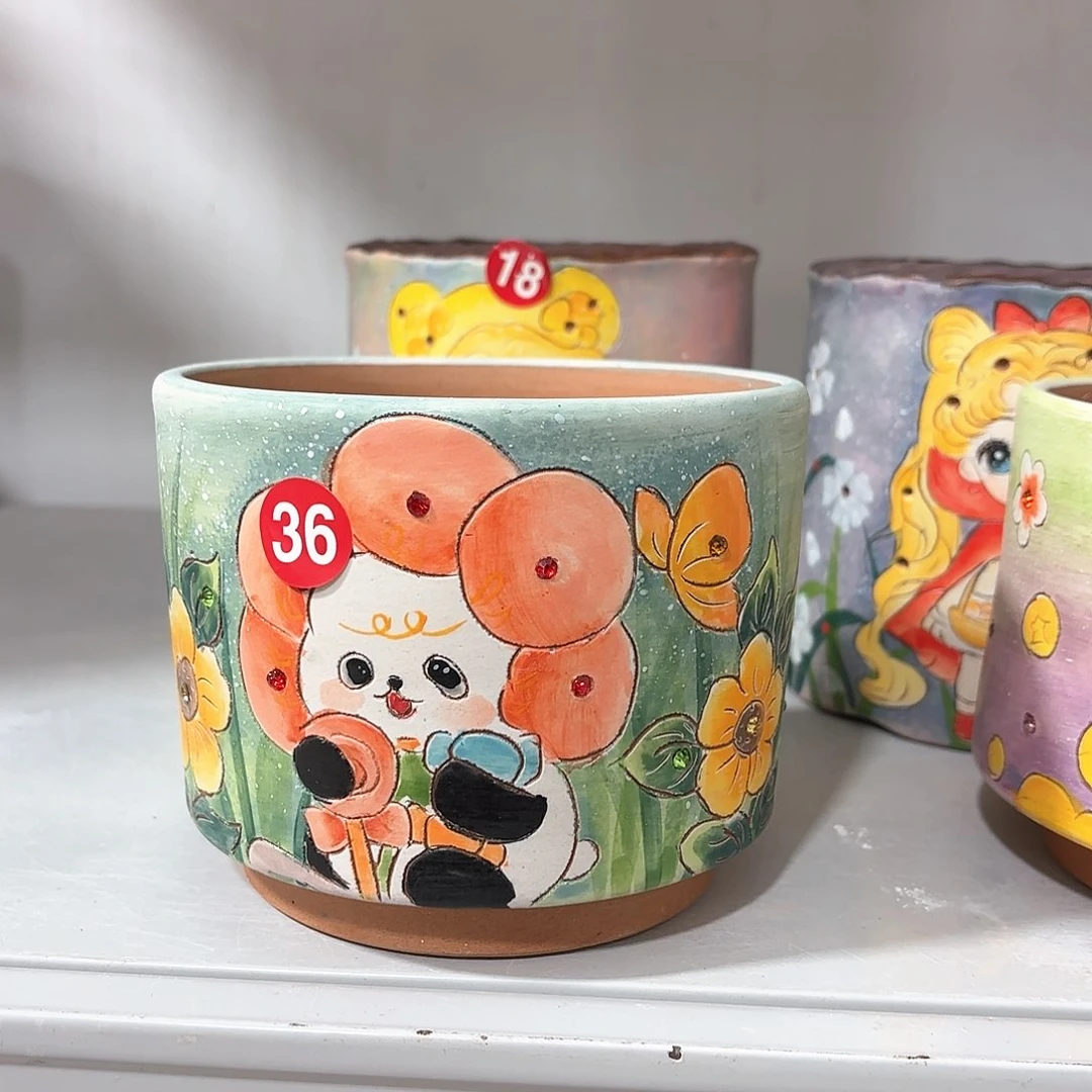 紫砂花盆手工花盆默认微瑕12.5/11微瑕