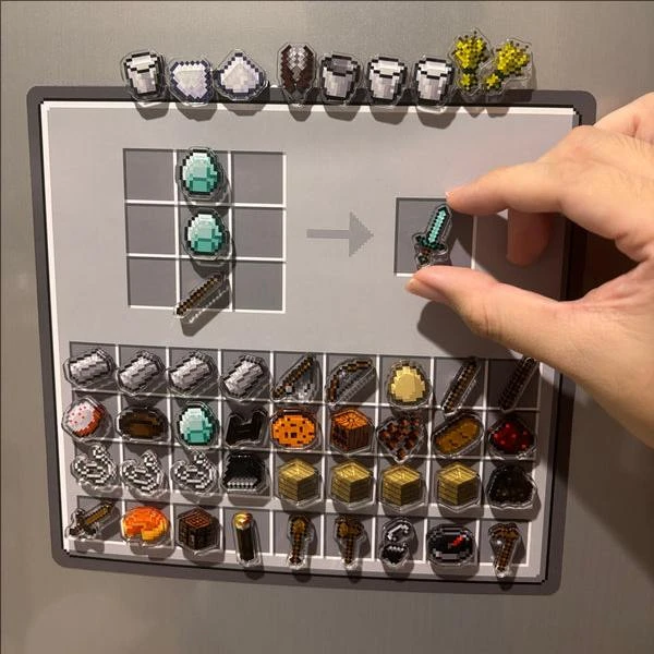 迷你礼物我的世界磁吸冰箱贴武器装备栏背包图鉴磁贴创意礼品