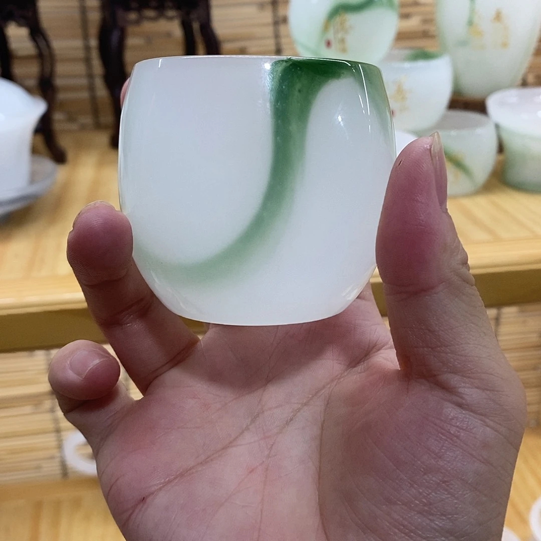 吞***桑琉璃手工艺品飘绿主人杯刻舍得补差价