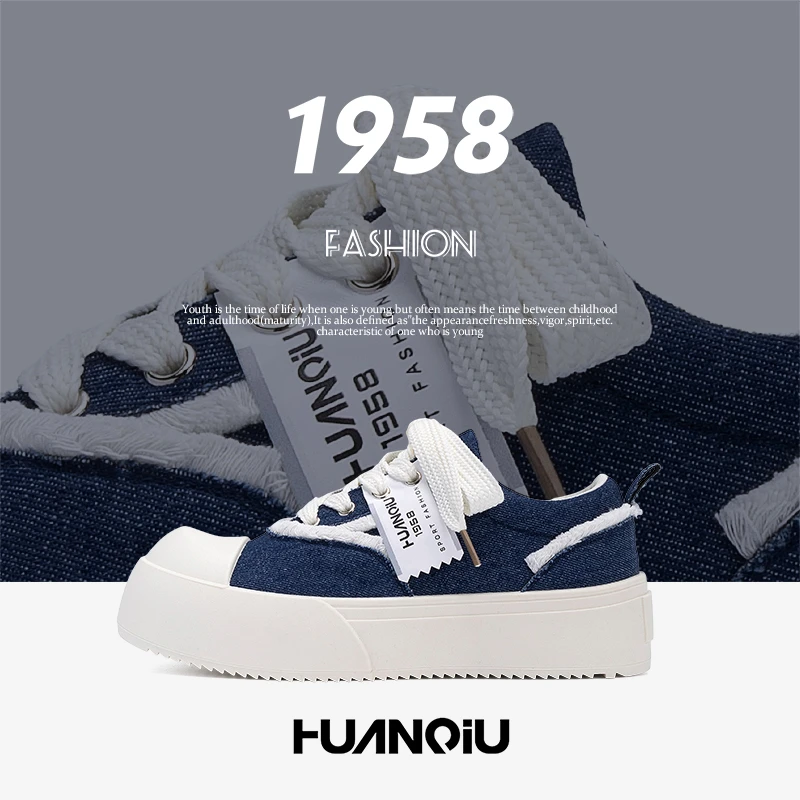 环球厚底板鞋男款2025秋季新款百搭小众运动男鞋子设计感休闲潮鞋