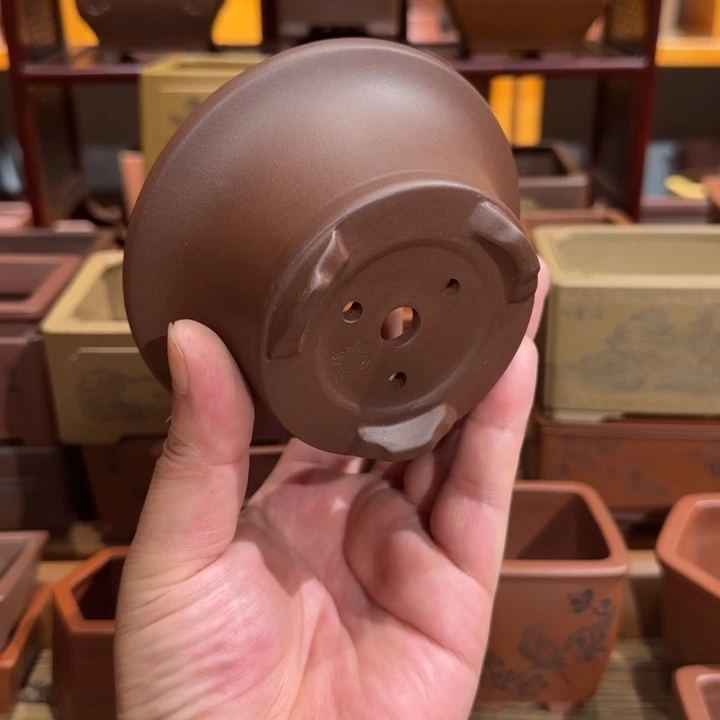 紫砂花瓶原矿紫泥