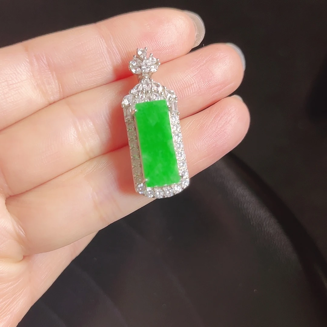 翡翠银S925镶嵌颈饰