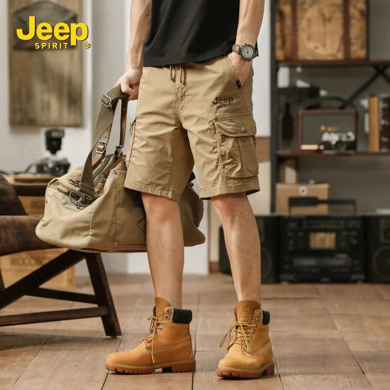 Jeep吉普男士美式休闲工装短裤2025年夏五分短裤男款爆款2025新款