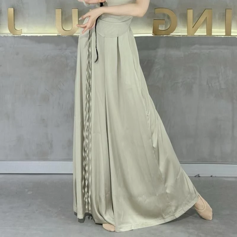 米杏古典舞飘逸阔腿裤中国现代舞舞蹈练功民国风民族跳舞古风超仙