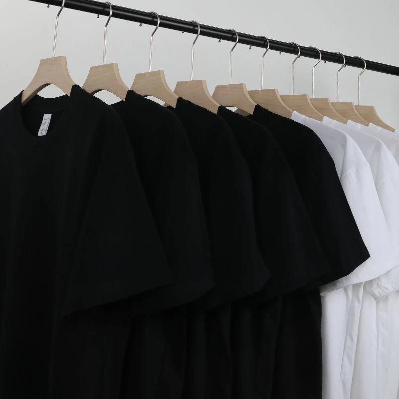 保证正品新疆长绒棉240克重磅T恤夏纯色白T短袖男女纯棉打底衫