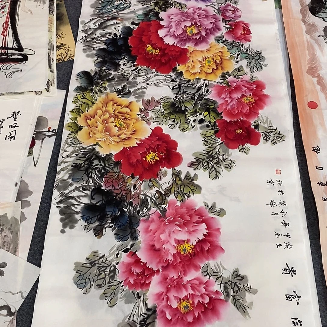 国画纯手绘挂画画画