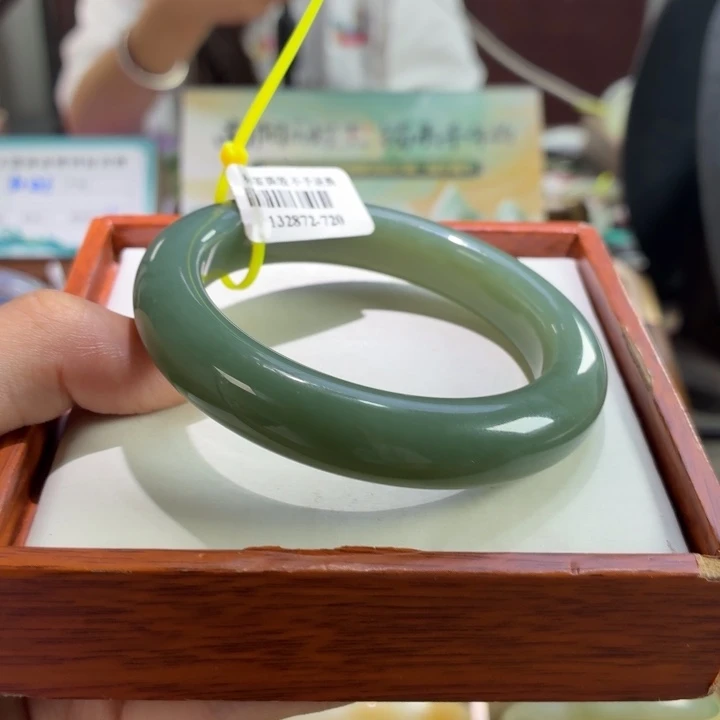未镶嵌手镯和田玉且末瓷蓝54 55 链接14