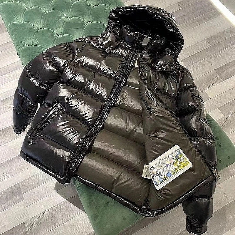 蒙口联名冬季爆款免洗极寒加厚简约休闲白鸭绒羽绒服情侣百搭连帽