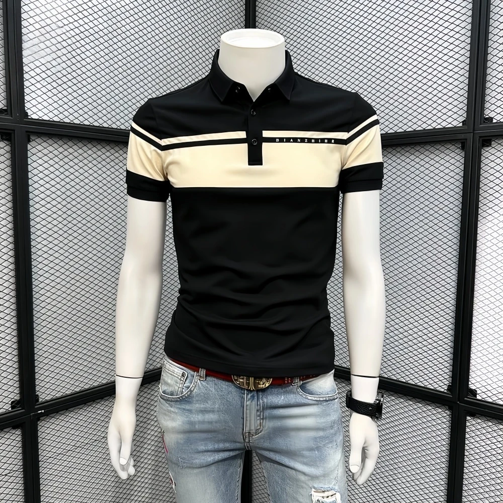 真维斯撞色POLO衫男士短袖t恤夏季潮牌新款翻领时尚休闲体恤