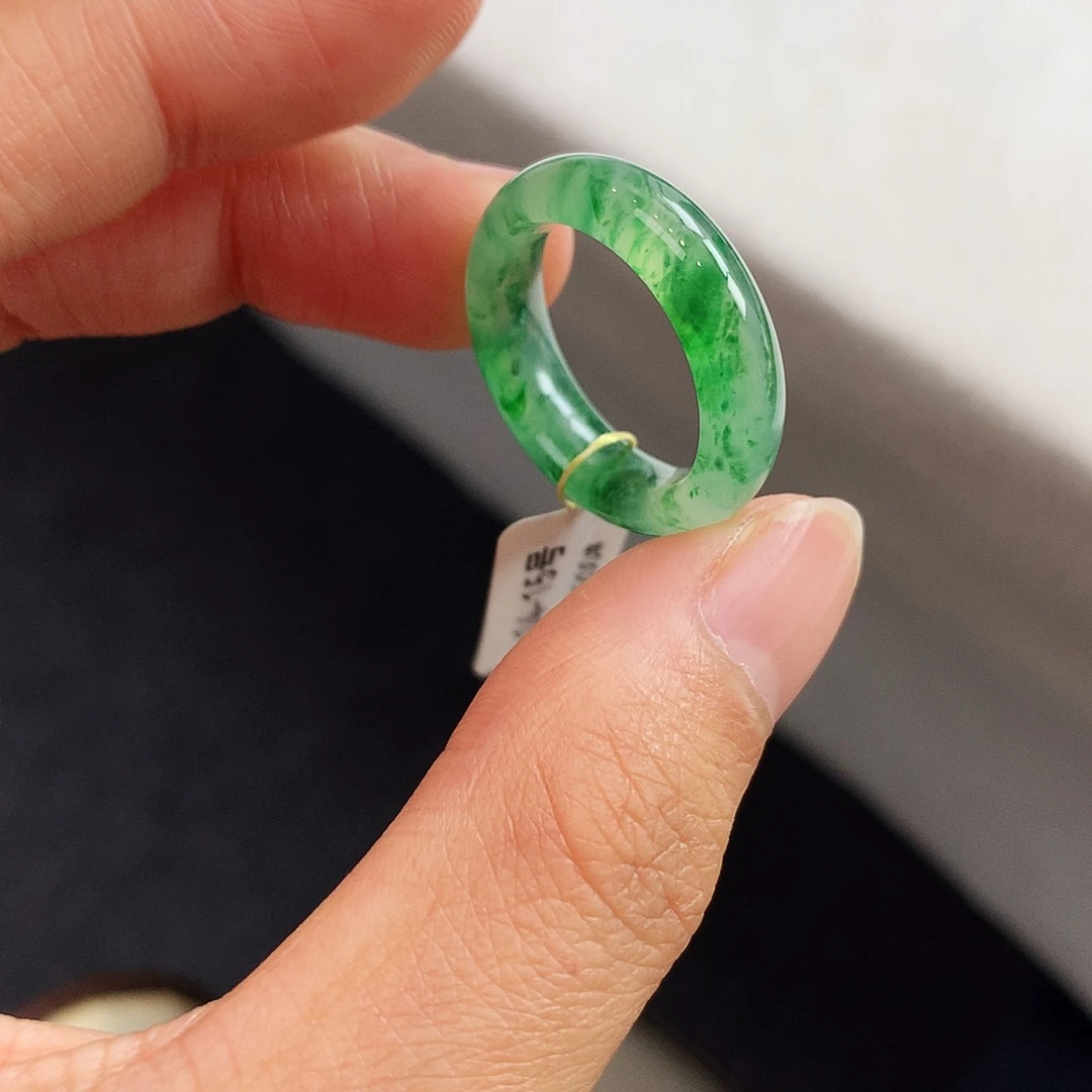 翡翠未镶嵌戒指14-15号