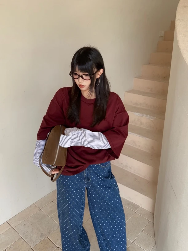 ANNAMOOER•设计师品牌T恤衬衫假两件AM74Z14