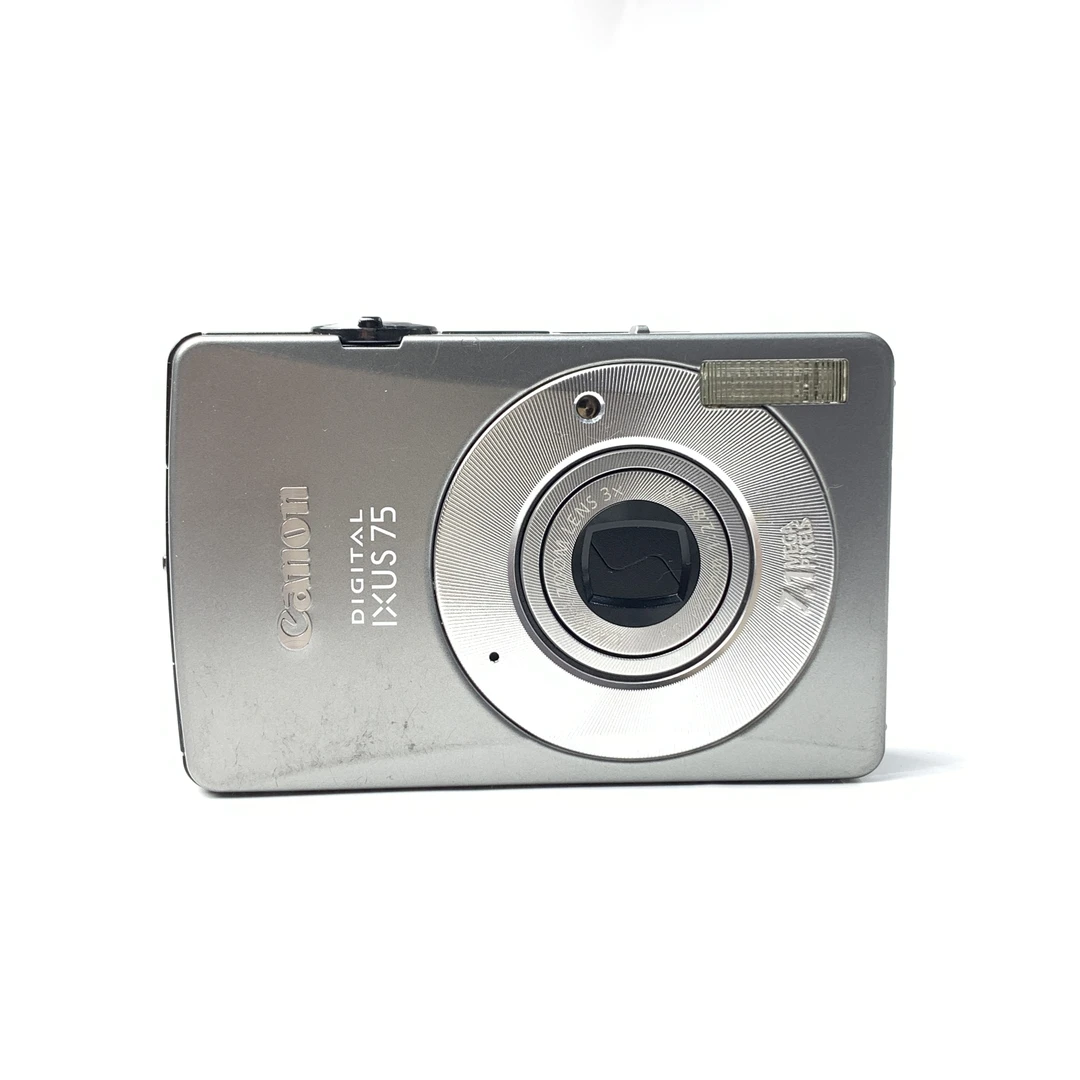 95新 Canon/佳能 ixus75银色粉白皮710万像素3倍变焦数码相机